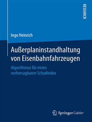 cover image of Außerplaninstandhaltung von Eisenbahnfahrzeugen